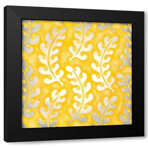 Classical Leaves I Black Modern Wood Framed Art Print with Double Matting by Zarris, Chariklia