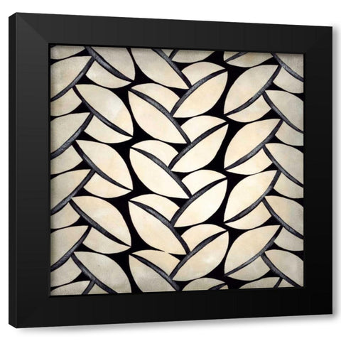 Classical Leaves II Black Modern Wood Framed Art Print by Zarris, Chariklia