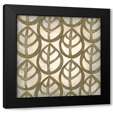 Classical Leaves III Black Modern Wood Framed Art Print with Double Matting by Zarris, Chariklia