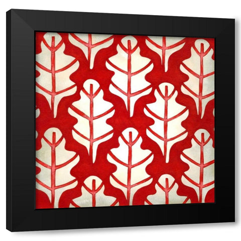 Classical Leaves IV Black Modern Wood Framed Art Print with Double Matting by Zarris, Chariklia