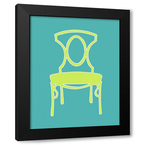 Graphic Chair I Black Modern Wood Framed Art Print with Double Matting by Zarris, Chariklia