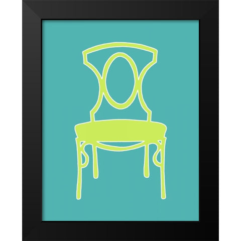 Graphic Chair I Black Modern Wood Framed Art Print by Zarris, Chariklia