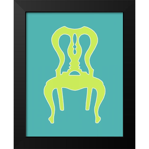 Graphic Chair II Black Modern Wood Framed Art Print by Zarris, Chariklia