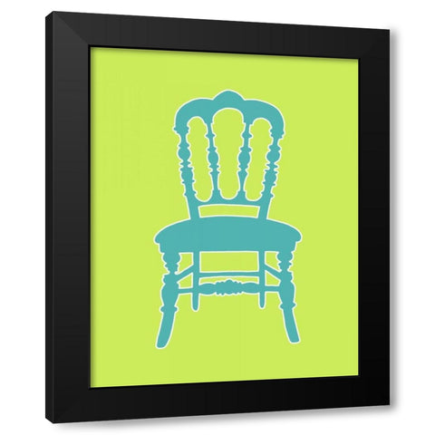 Graphic Chair III Black Modern Wood Framed Art Print with Double Matting by Zarris, Chariklia