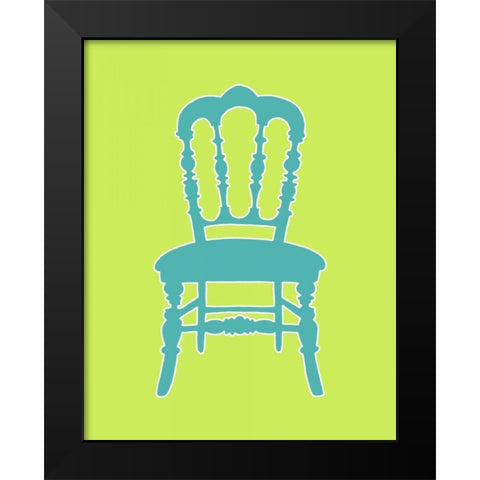 Graphic Chair III Black Modern Wood Framed Art Print by Zarris, Chariklia