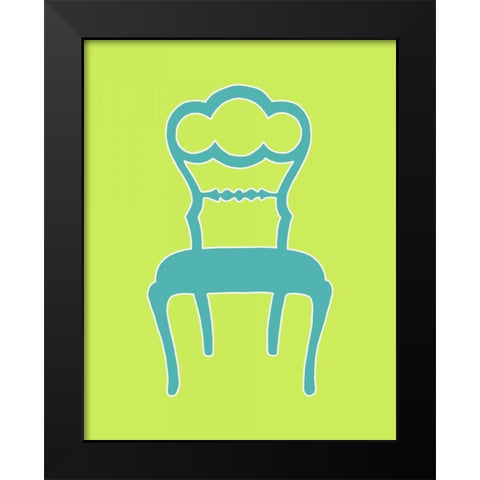 Graphic Chair IV Black Modern Wood Framed Art Print by Zarris, Chariklia