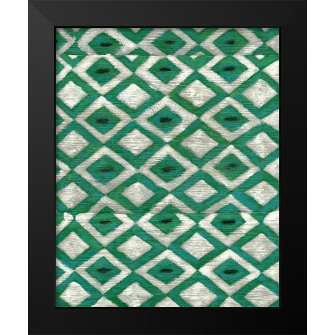 Silk Road Ikat I Black Modern Wood Framed Art Print by Zarris, Chariklia