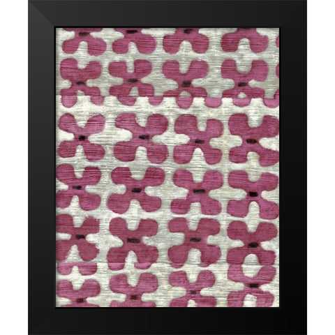 Silk Road Ikat III Black Modern Wood Framed Art Print by Zarris, Chariklia