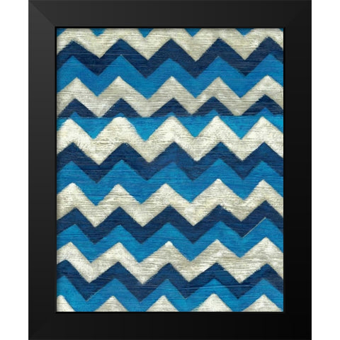 Silk Road Ikat IV Black Modern Wood Framed Art Print by Zarris, Chariklia