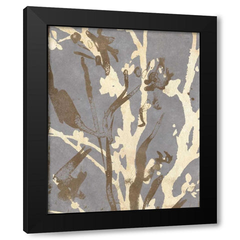 Traces II Black Modern Wood Framed Art Print by Archie, Kate