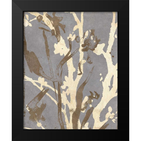 Traces II Black Modern Wood Framed Art Print by Archie, Kate