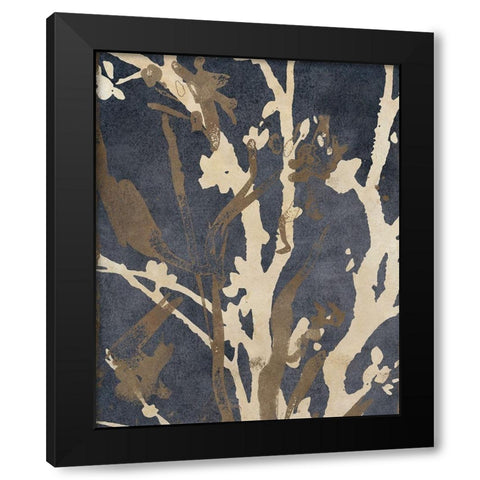 Traces III Black Modern Wood Framed Art Print with Double Matting by Archie, K.