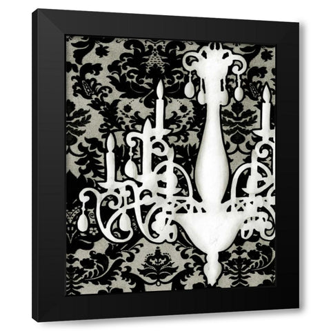 Patterned Chandelier I Black Modern Wood Framed Art Print with Double Matting by Harper, Ethan