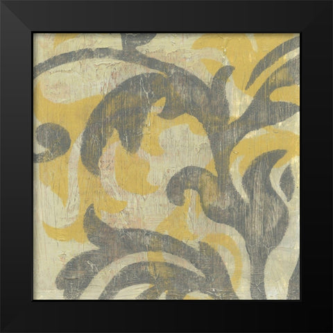 Decorative Twill I Black Modern Wood Framed Art Print by Goldberger, Jennifer