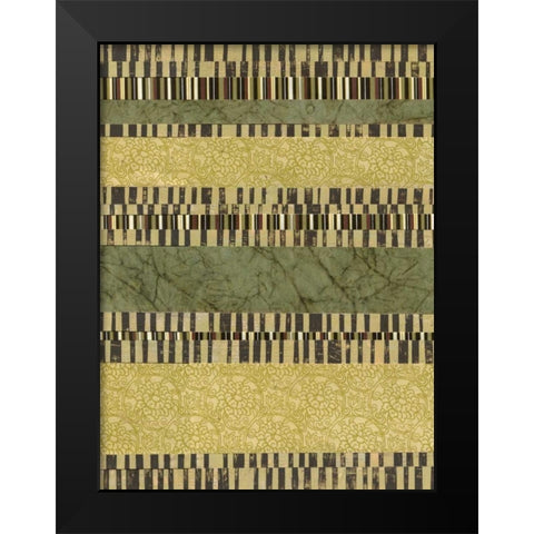 Linear Layers I Black Modern Wood Framed Art Print by Goldberger, Jennifer