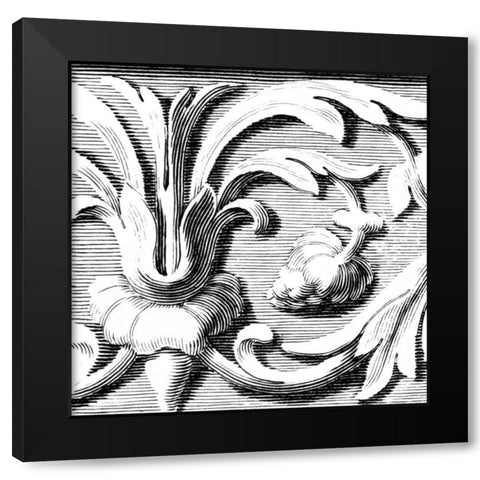 Sculptural Detail I Black Modern Wood Framed Art Print by Vision Studio