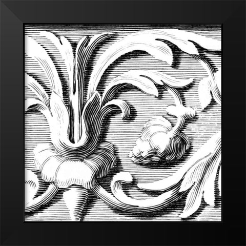 Sculptural Detail I Black Modern Wood Framed Art Print by Vision Studio