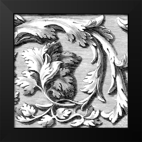 Sculptural Detail IV Black Modern Wood Framed Art Print by Vision Studio