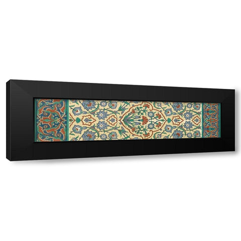 Panel Arabesque I Black Modern Wood Framed Art Print with Double Matting by Vision Studio