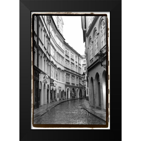 The Streets of Prague I Black Modern Wood Framed Art Print by DeNardo, Laura
