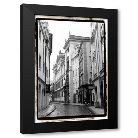 The Streets of Prague II Black Modern Wood Framed Art Print with Double Matting by DeNardo, Laura