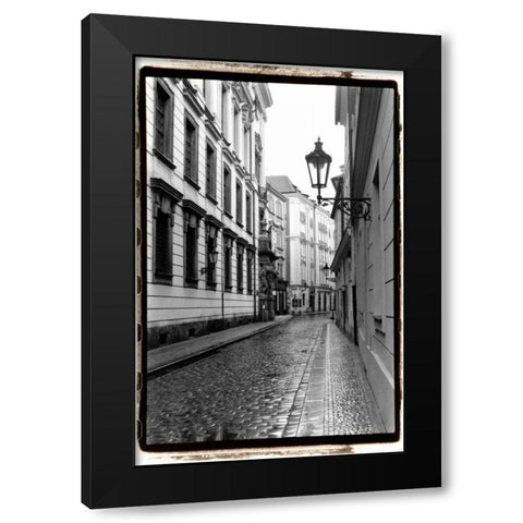 The Streets of Prague III Black Modern Wood Framed Art Print with Double Matting by DeNardo, Laura