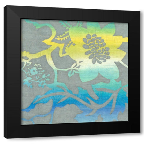 Ombre Garden I Black Modern Wood Framed Art Print with Double Matting by Zarris, Chariklia