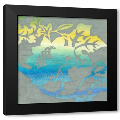 Ombre Garden III Black Modern Wood Framed Art Print with Double Matting by Zarris, Chariklia