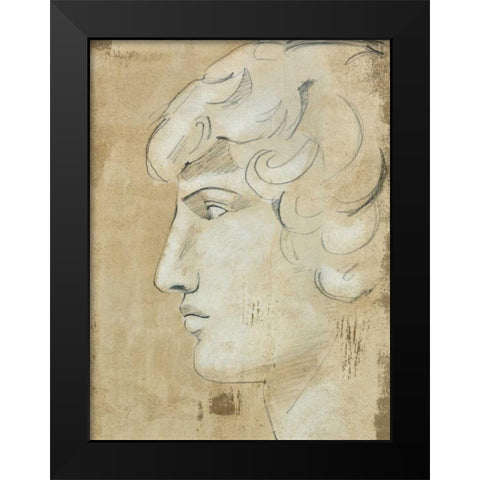 Roman Fresco II Black Modern Wood Framed Art Print by Harper, Ethan