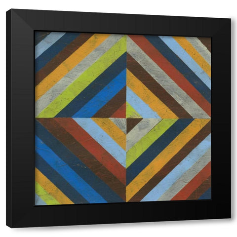 Converge II Black Modern Wood Framed Art Print by Vess, June Erica