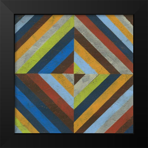 Converge II Black Modern Wood Framed Art Print by Vess, June Erica