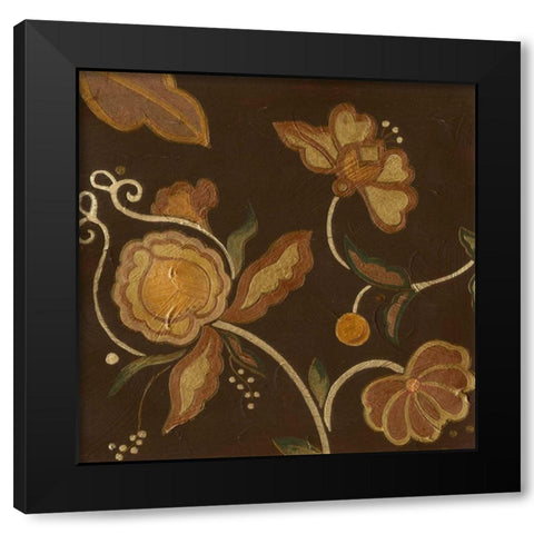 Vintage Kimono IV Black Modern Wood Framed Art Print by Vess, June Erica