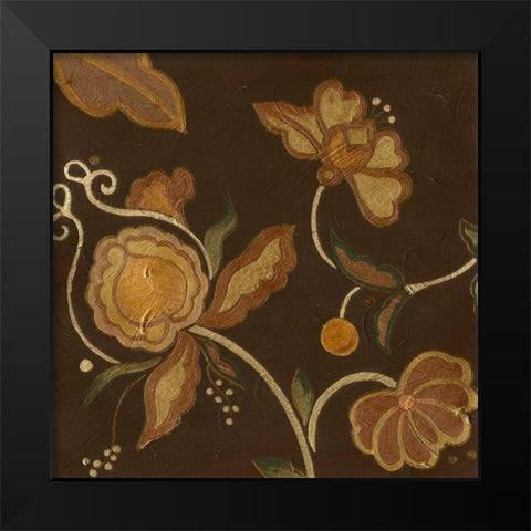 Vintage Kimono IV Black Modern Wood Framed Art Print by Vess, June Erica