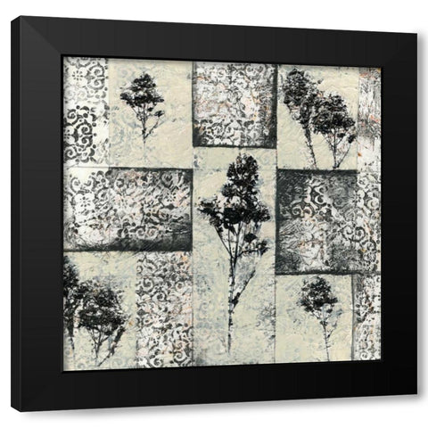 Toile Redone III Black Modern Wood Framed Art Print with Double Matting by Goldberger, Jennifer