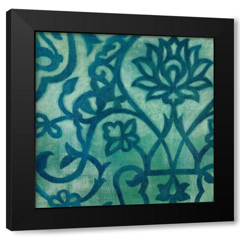 Persian Motif III Black Modern Wood Framed Art Print by Meagher, Megan