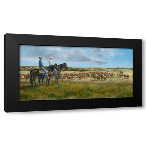 East of the City Black Modern Wood Framed Art Print with Double Matting by Mock, Carolyn