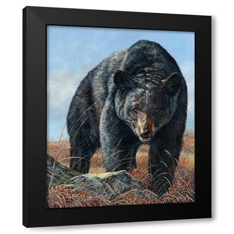 Surprise Meeting Black Modern Wood Framed Art Print with Double Matting by Mock, Carolyn