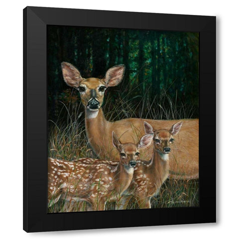 On Alert Black Modern Wood Framed Art Print by Mock, Carolyn