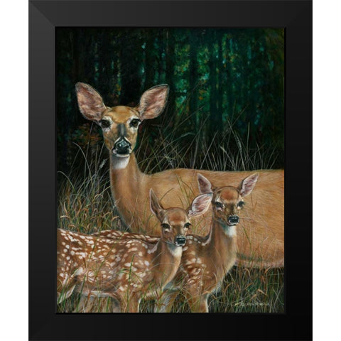 On Alert Black Modern Wood Framed Art Print by Mock, Carolyn