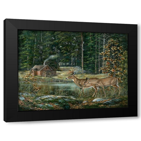 Twilight Sighting Black Modern Wood Framed Art Print by Mock, Carolyn
