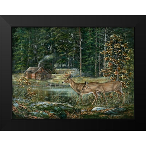 Twilight Sighting Black Modern Wood Framed Art Print by Mock, Carolyn