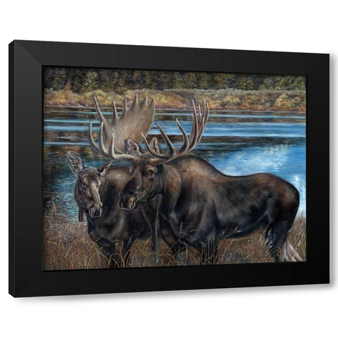 Hello Handsome Black Modern Wood Framed Art Print by Mock, Carolyn