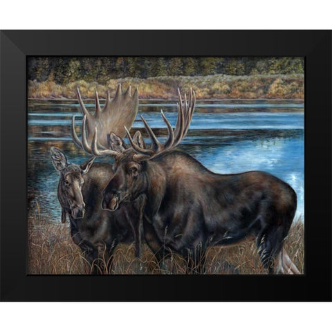 Hello Handsome Black Modern Wood Framed Art Print by Mock, Carolyn