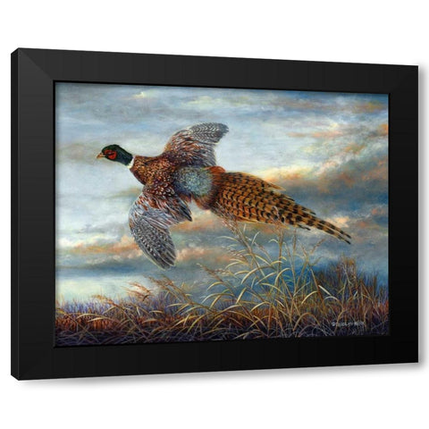 Taking Flight Black Modern Wood Framed Art Print with Double Matting by Mock, Carolyn