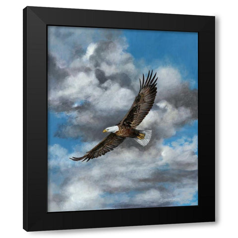 Soaring Black Modern Wood Framed Art Print with Double Matting by Mock, Carolyn