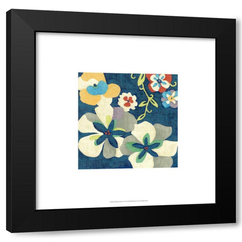 Indigo Garden VI Black Modern Wood Framed Art Print by Zarris, Chariklia