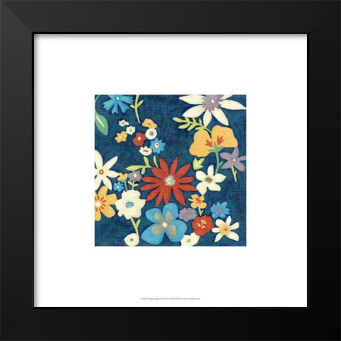 Indigo Garden VIII Black Modern Wood Framed Art Print by Zarris, Chariklia