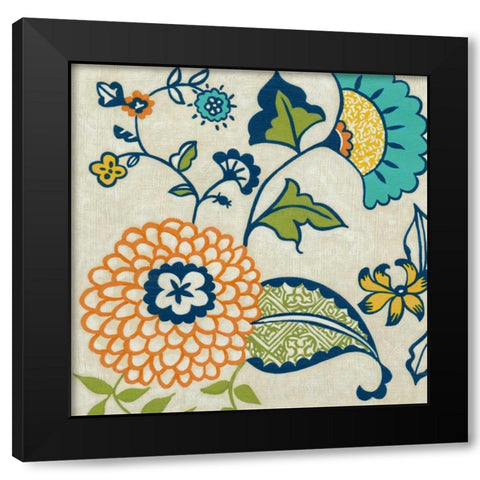 Joyous Garden I Black Modern Wood Framed Art Print with Double Matting by Zarris, Chariklia