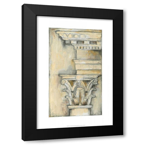 Cornice Rendering II Black Modern Wood Framed Art Print with Double Matting by Goldberger, Jennifer