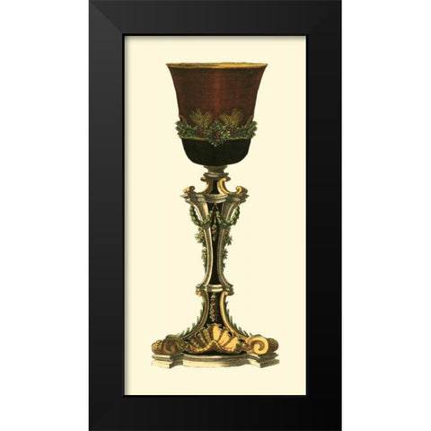 Elongated Goblet II Black Modern Wood Framed Art Print by Giardino, Giovanni